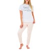 Sleepdown Women's Every Day Pyjamas Set Pajama, White Pink, XL
