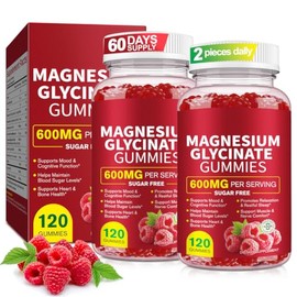 240 Count Magnesium Glycinate Gummies,600mg High Absorption Health Supplement with VIT D3, B6 & Coq10 for Sleep Support, Relaxation & Muscle Sugar Free,Vegan (240PCS)
