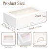 TEMLQPACK 25pcs 7x4.3x2 Inches White Chocolate Covered Strawberries Cookies Cakesickle
