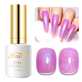 Imtiti Aurora Mermaid Nagellack, Purpurblau, 15 ml, Perlglanz-Shell, Nagellack, U V, Soak Off für Nail Art, DIY-Maniküre, 1 Stück
