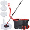 Colorful 360° Spin Mop and Bucket Set with 3 Microfiber