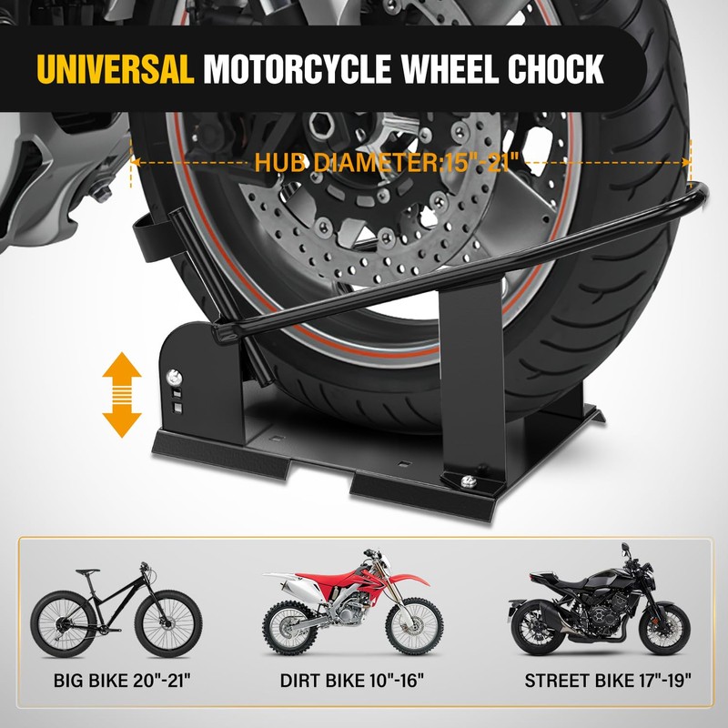 Nilight Motorcycle Wheel Chock 1800 lbs Capacity Wheel Cradle Holder