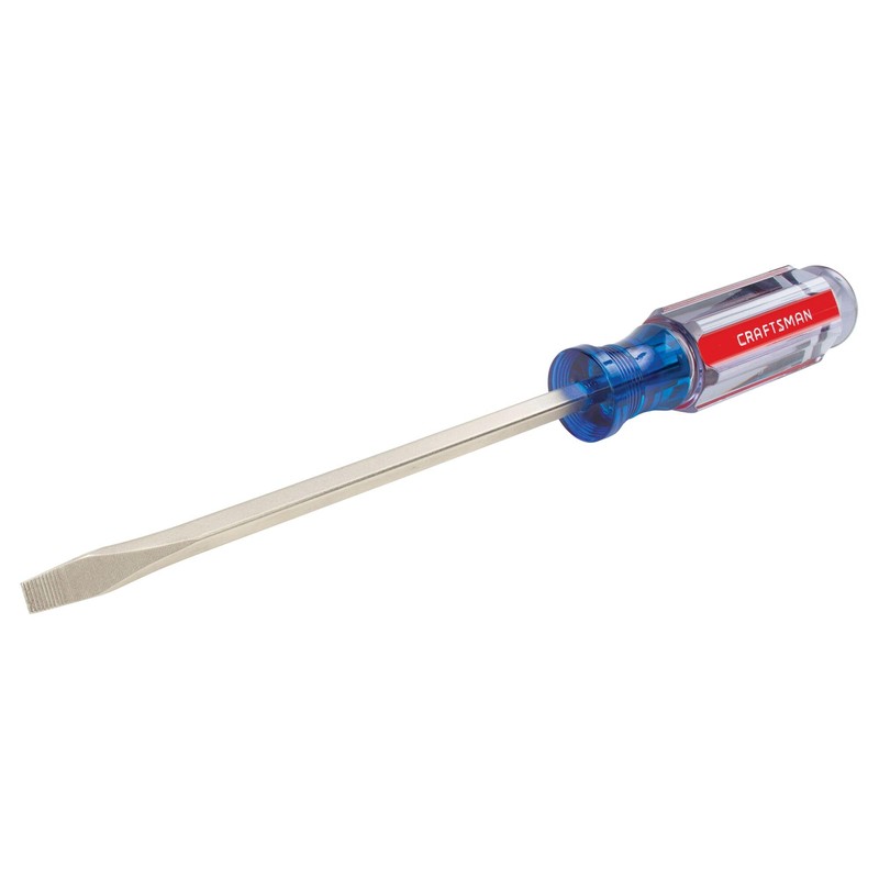 CRAFTSMAN Screwdriver, 1/4-in x 6-in Slotted, Acetate Handle (CMHT65015)