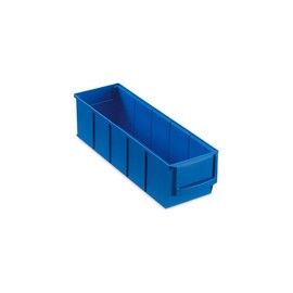 Economy Set 10 x Blue Industrial Box 300 S, H x W x D 8.1 x 9.1 x 30 cm, 1.6 Litres, Storage Box, Assortment Box, Small Parts Box