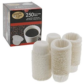 Simple Cups Disposable Paper Coffee Filters (250 pack) - Compatible with Nescafe Nespresso, Melody, Genio/Picolo and Mini Me, NOT Circolo and Esperta - Use your coffee with No Mess and No sediment
