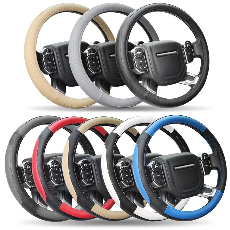 Cofit Steering Wheel Cover, Microfibre Leather, S/M/L