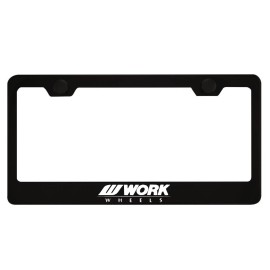 Darktech W Work Wheels License Plate Frame | Reflective White | Street Racing | NEW