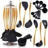 Silicone Cooking Utensils Set, 17pcs Kitchen Utensil Set with Rotatable