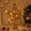 Stobok Christmas lighting Christmas tree topper, tree lid, golden star