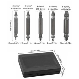 12PCS Damaged Screw Extractor Set, Screw Extractor Set Broken Screw Removal Tool Bolt Extractor Set Rounded Bolt Remover Tool Easy Out Stripped Screw Remover Kit for Stripped Head Screws Nuts Bolts