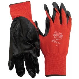 NO-BS Lures All Purpose Glove Nitrile Coated Gloves - 3 Pairs Size XL