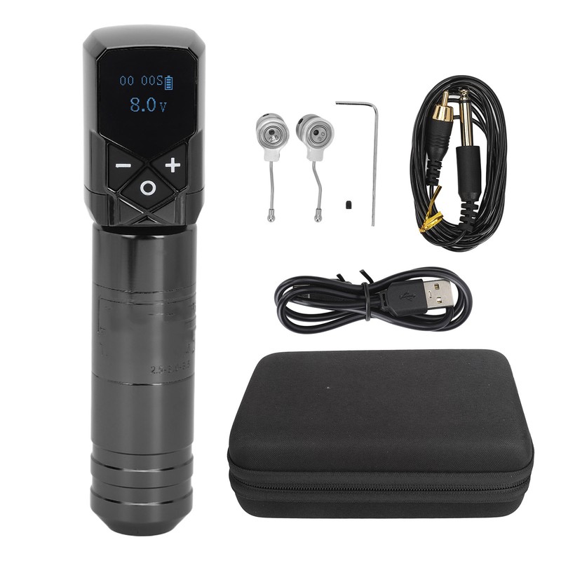 Rotary Tattoo Pen Machine Kit 1.1in Tattoo Short Pen 2400mAh