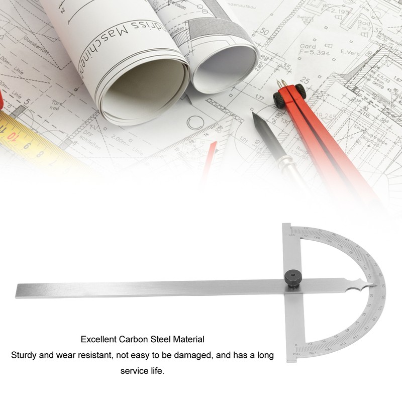 Angle Finder Carbon Steel Fastened Protractor with Scale Multifunctional Round
