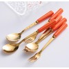 Coffee Spoons with Holder Gold Black