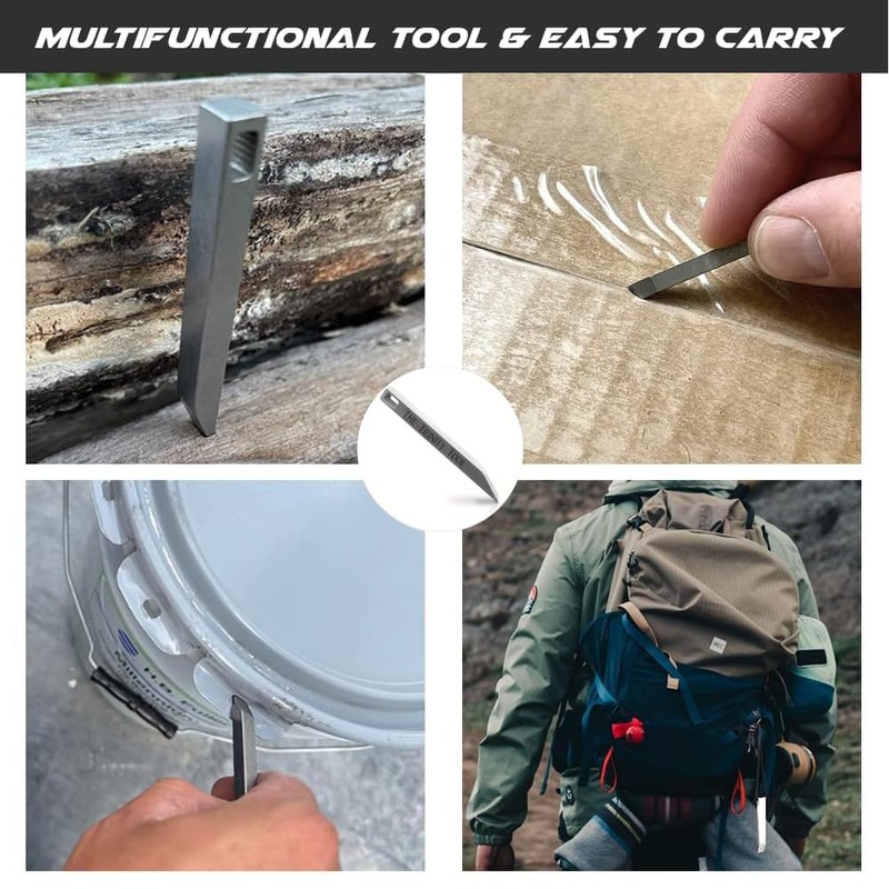 EDC Titanium Pry Bar 2 Pack - Heavy Duty Mini