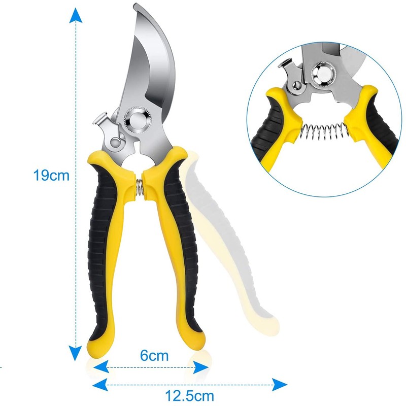 Pruning Shears Garden Scissors Patch Ergonomic Grip Lightweight Hand Garden
