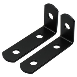 Reinforcing Metal Fittings, Black No.61, L-Shaped, 2.3 x 1.1 inches (58 x 29 mm) (Set of 2)