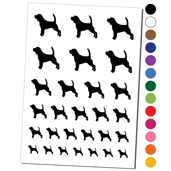 Beagle Dog Solid Temporary Tattoo Water Resistant Fake Body Art