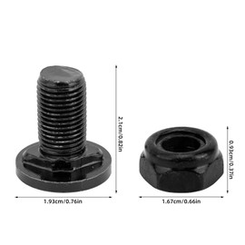 Fukaisu 5640321002 Lawn Mower Blade Bolt Kit for EGO, 2pcs Lawnmower Bolts & 2pcs Hex Lock Nuts Replacement Parts for EGO Power + Parts 21in Mowers LM2130 LM2133 LM2130SP LM2135SP LM2150SP LM2156SP