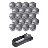 19 mm nut covers, 20 pieces wheel nut caps 19