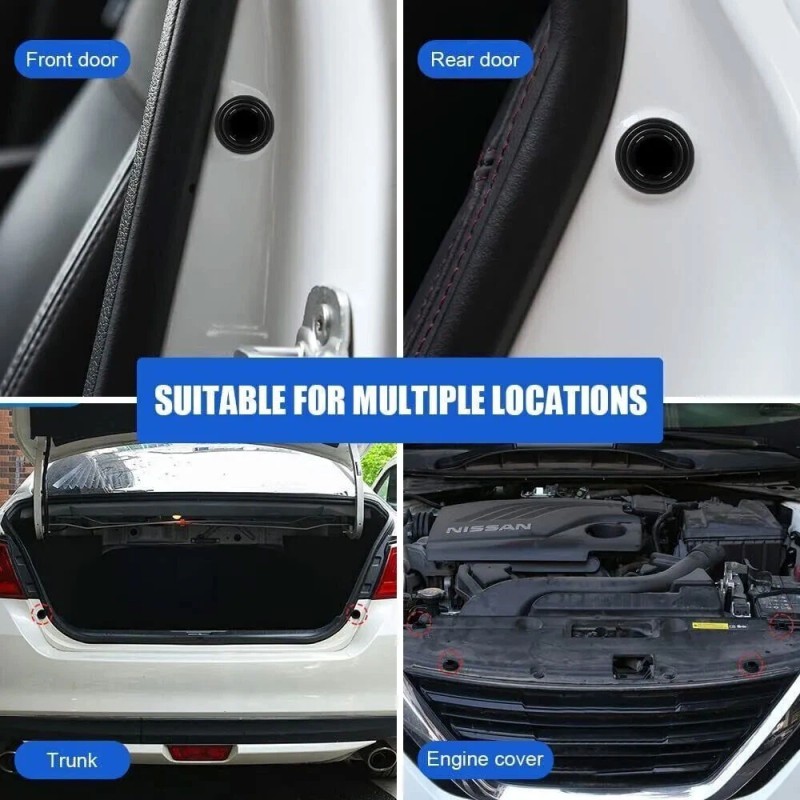 SNS 10Pc Car Door Anti-Shock Silicone Pad SHOCK-Absorbin