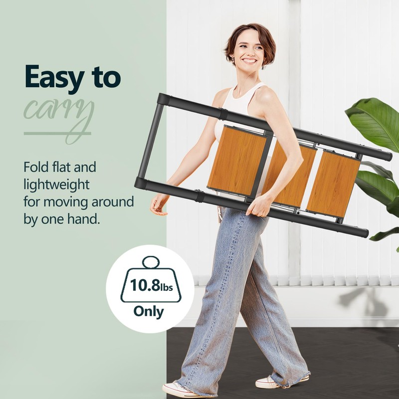 WOA WOA 3 Step Ladder, Ladders for Home, Anti-Slip Pedals,