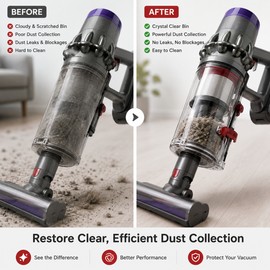 Dust Bin Replacement for Dyson V11 Vacuums – Compatible Plastic Dust Cup Collector for Daily Home Cleaning