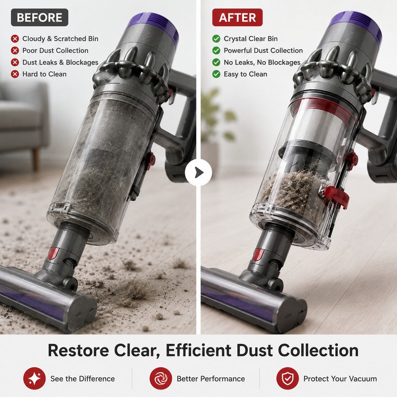 Dust Bin Replacement for Dyson V11 Vacuums – Compatible Plastic