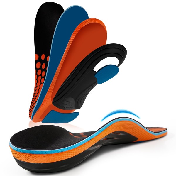 AOTENG STAR Plantar Fasciitis Insoles, High Arch Support Insoles From