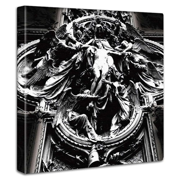 cru-0008-XL Sculpture Christ Art Panel, 39.4 x 39.4 inches (100 x 100 cm), XL Size, Made in Japan, Poster, Stylish, Interior, Remodeling, Living Room, Interior, Cross, Europe, Photography, Fabric Panel