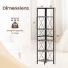 Giantex 5-Tier Corner Shelf, 63" Tall Corner Bookshelf, Freestanding Storage