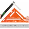 Beslands 7 inch Rafter Square with Level, Aluminum Metal Triangle