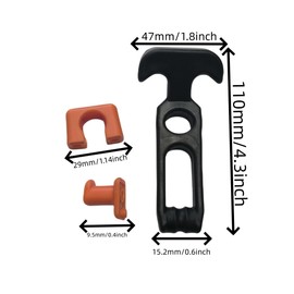 UPEYXDQR Rubber Flexible T-Handle Hasp Draw Latch for Tool Box, Cooler, Golf Cart or Engineering Machine Hood, 2 PCS