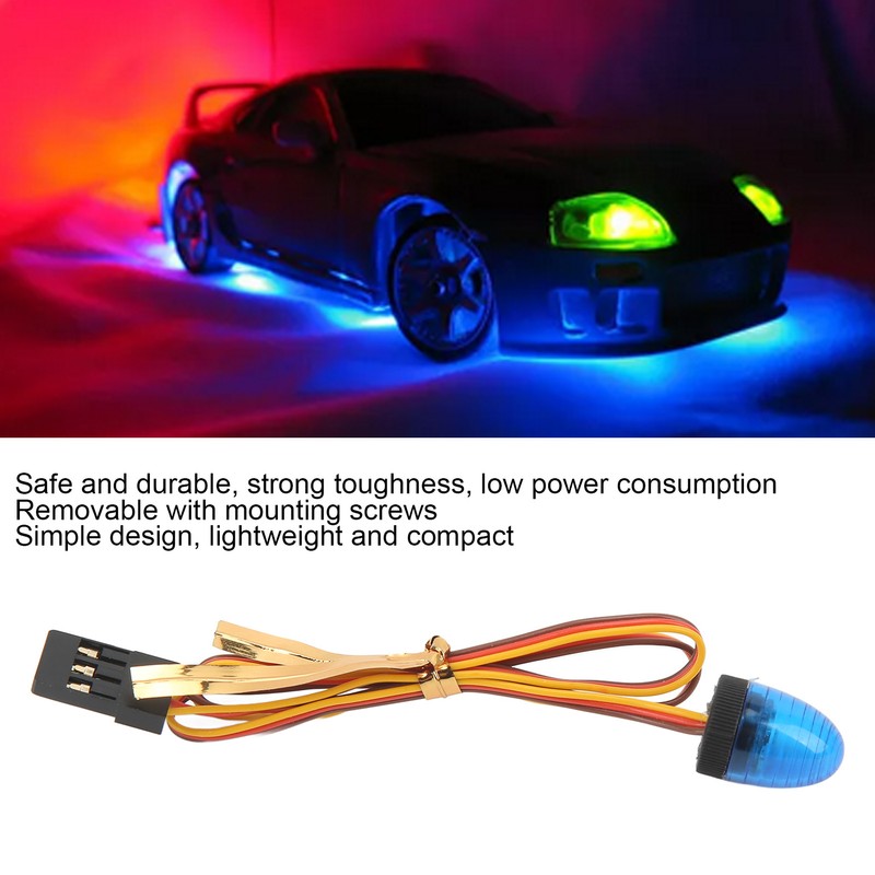 RC Car Alarming Light 5 Light Modes High Simulation Round