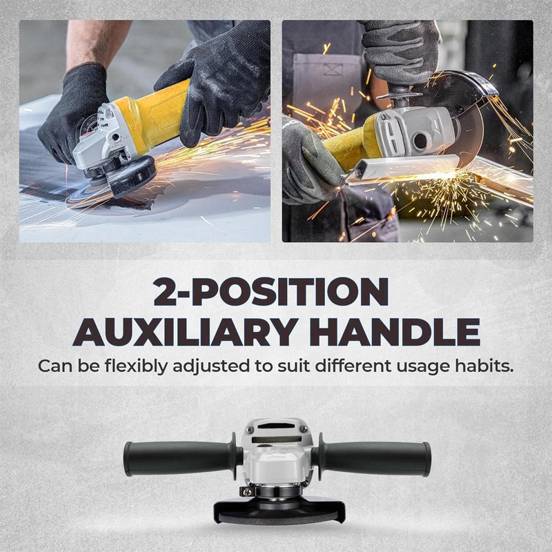 RhovixStar Brushless Angle Grinder Cordless, 3/8 Inch Battery Grinder Power