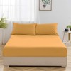 Oxford Homeware Ochre Double Fitted Sheet -100% Brushed Microfibre 1800