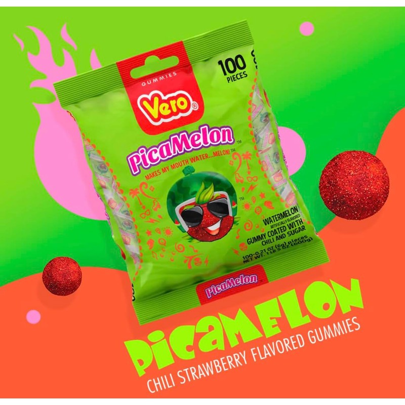 4pack Vero Pica Gomas Strawberry,mango,watermelon,tamarind