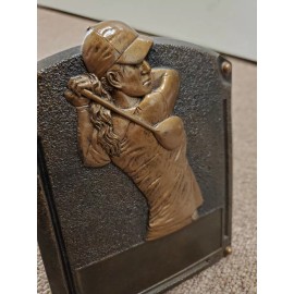 Unbranded Great female golfer, Golf award trophy, plaque, about 6.25" tall, add engraving