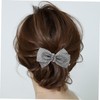 VICASKY Rhinestone Bow Hair Clip for Women Large Spring Claw