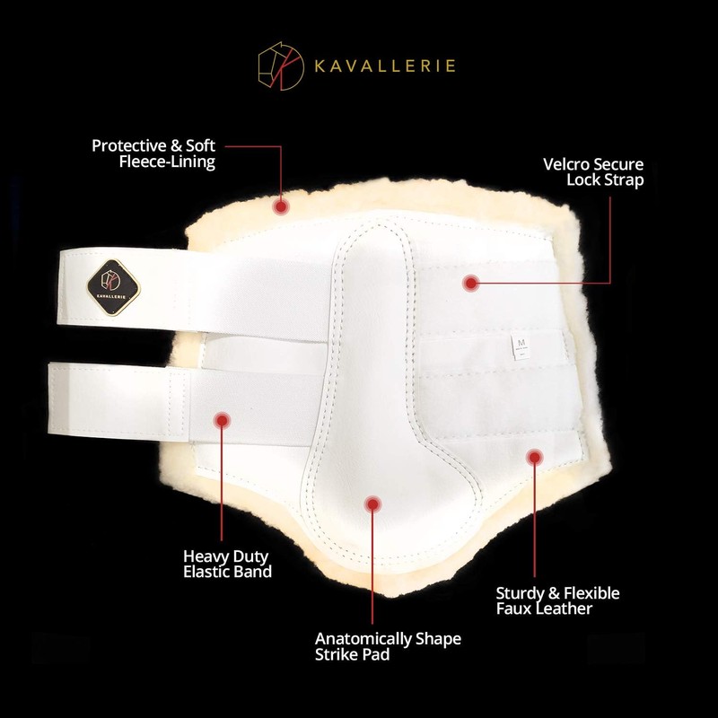 Kavallerie Dressage Horse Boots: Fleece-Lined Faux Leather Brushing Boots for