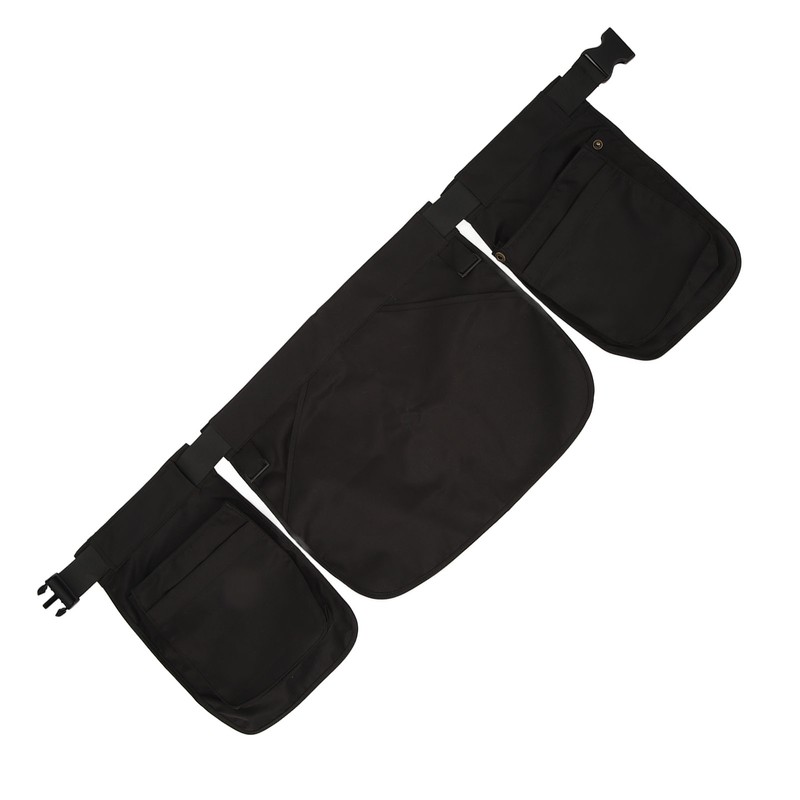 Apron Waist Cover with Plastic Buckle Multiple Pockets Server Aprons