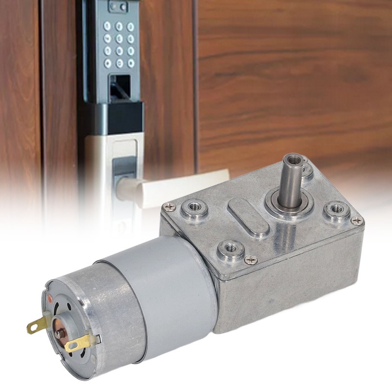 30RPM DC Worm Gear Motor Self Locking Function Rectangular Speed
