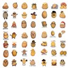 50 Pieces Cute Potato Stickers, Funny Cartoon Food Stickers Set