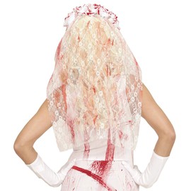 WIDMANN ? Bloody Bride Veil Headpiece with Flowers Womens, vd-wdm19321, One Size