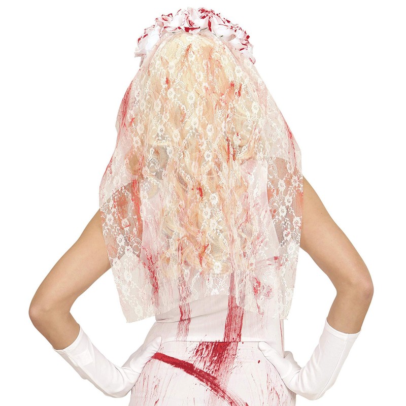 WIDMANN ? Bloody Bride Veil Headpiece with Flowers Womens, vd-wdm19321,