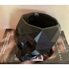 3D Printed Black Geometric Skull Planter - Skeleton Pot -