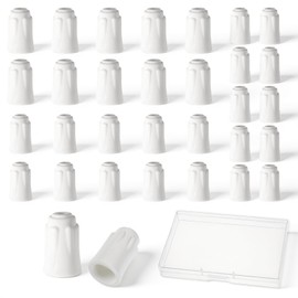 30 PCS Ceramic Wire Nuts, White High Temp Ceramic Wire Connectors, 18-8, 22-10, 22-14 AWG High Temperature Wire Connectors, Electrical Wire Nuts for Electrical Repairs(Small, Medium, Large)