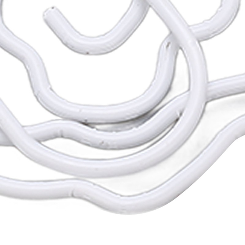 100pcs Rose Shape Paper Clips Increased Slip Resistance Lightweight Metallic