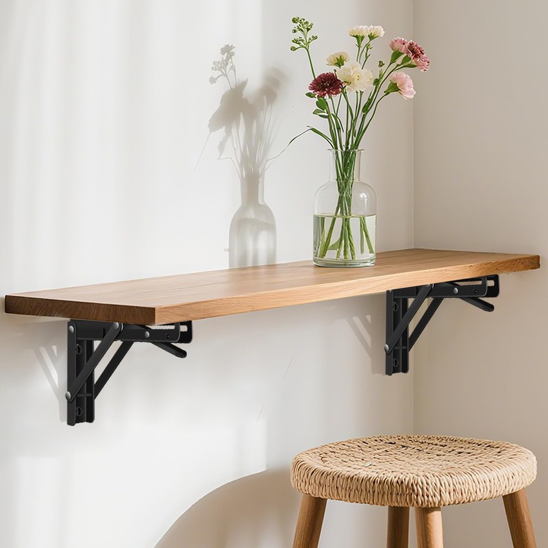 AINVLPRO Folding Shelf Brackets Heavy Duty Stainless Steel – Wall