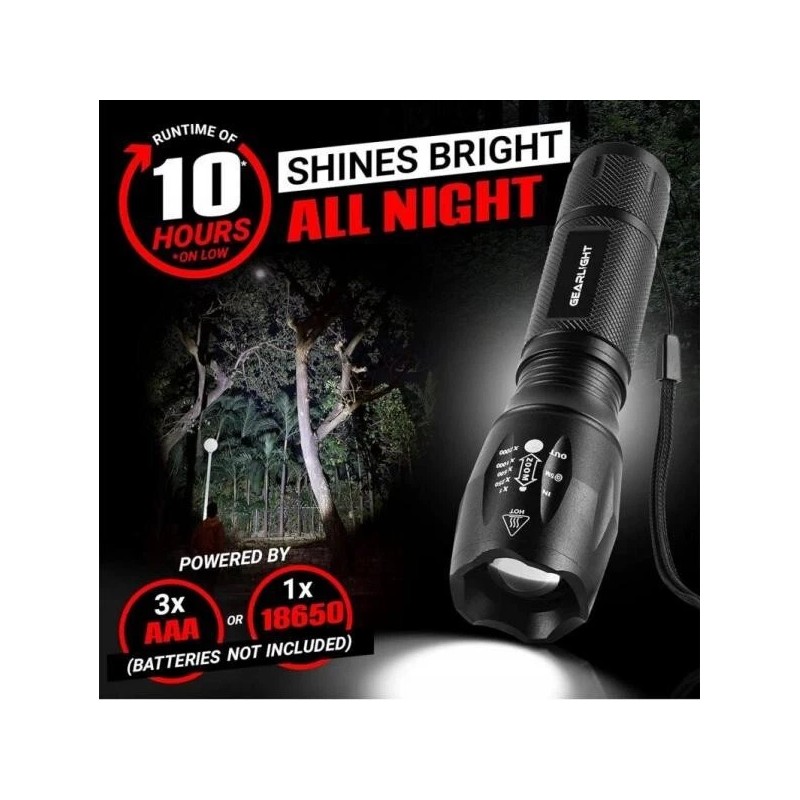GearLight Gear Light LED Mini Tactical 5 Modes Zoomable Beam